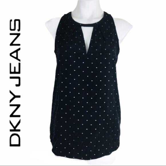 DKNY Jeans Halter Top with Pattern Studs Size S / XS - Picture 1 of 5
